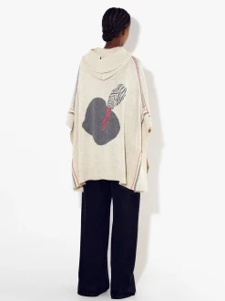 PARFOIS Poncho De Punto Con Capucha Beige Outlet