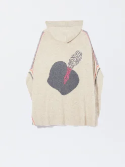 PARFOIS Poncho De Punto Con Capucha Beige Outlet