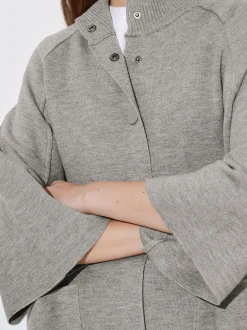 PARFOIS Poncho De Punto Con Cuello Redondo Marrón Clearance