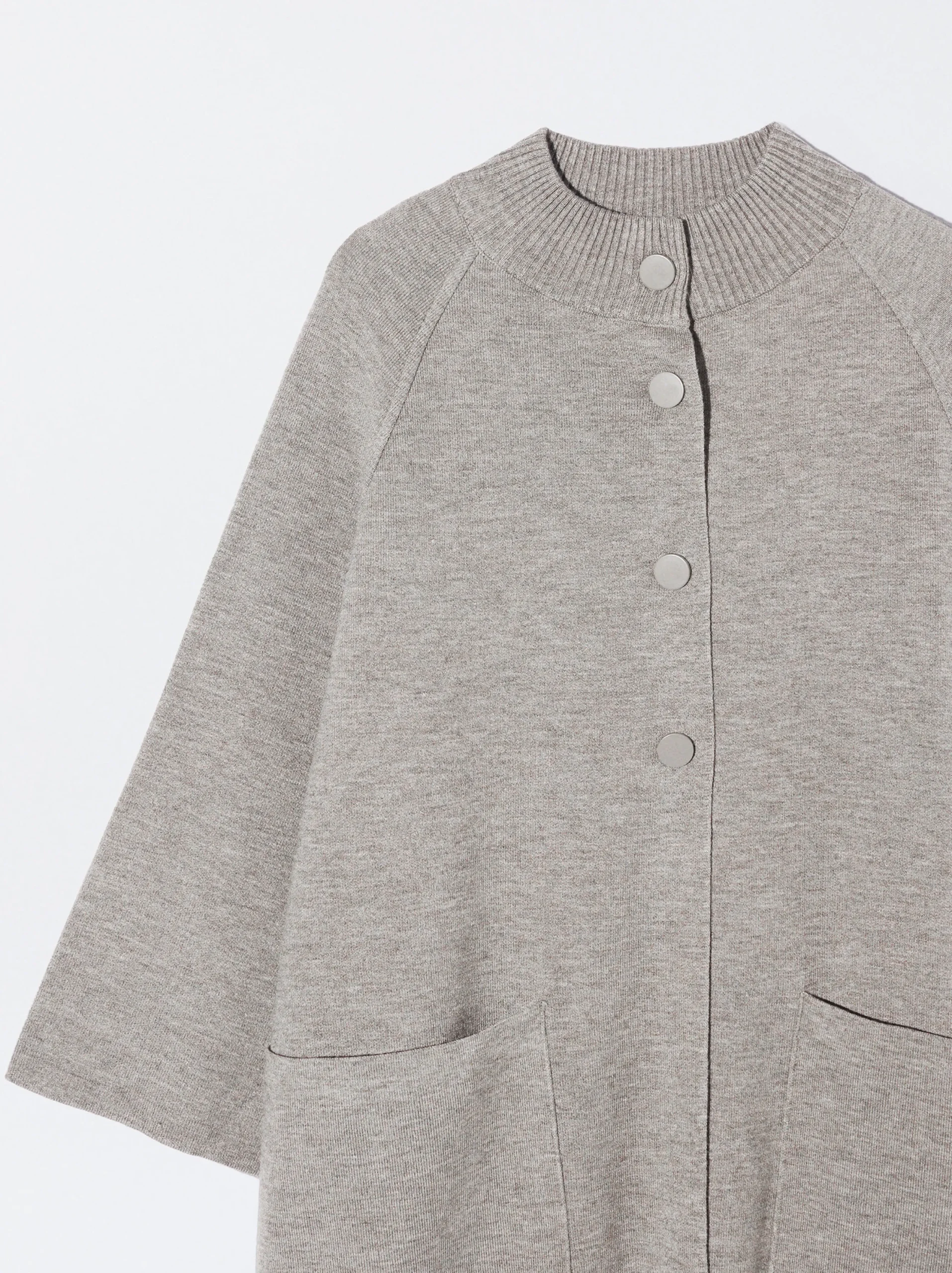 PARFOIS Poncho De Punto Con Cuello Redondo Marrón Clearance
