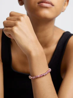 PARFOIS Pulsera Ajustable Con Piedra Rosa Cheap