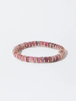 PARFOIS Pulsera Ajustable Con Piedra Rosa Cheap