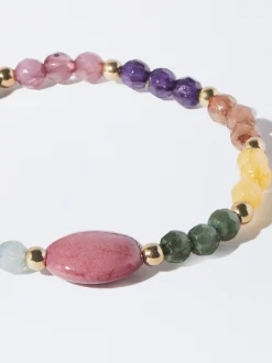 PARFOIS Pulsera Ajustable Con Piedras Multicor Store