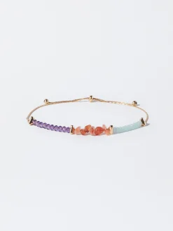 PARFOIS Pulsera Ajustable Con Piedra Multicor Cheap