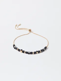 PARFOIS Pulsera Ajustable Con Resina Negro Outlet