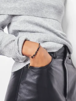 PARFOIS Pulsera Ajustable Con Resina Negro Outlet