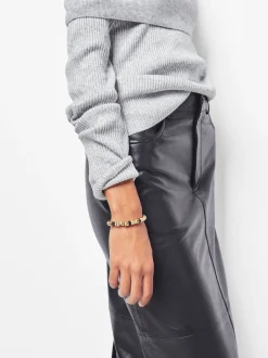 PARFOIS Pulsera Ajustable Con Resina Negro Cheap