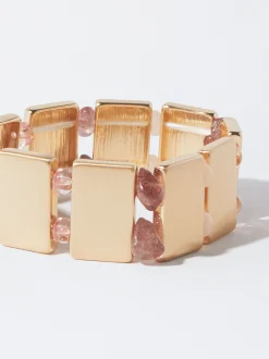 PARFOIS Pulsera Ajustable Dorada Multicor Best