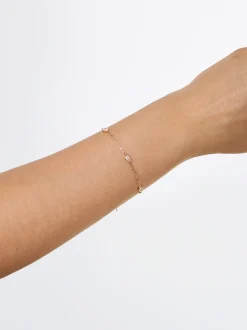 PARFOIS Pulsera Dorada Con Circonitas Y Gotas Dorado Cheap