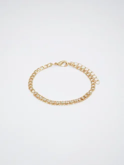 PARFOIS Pulsera Dorada Con Circonitas Dorado Fashion