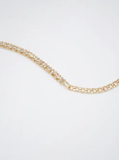 PARFOIS Pulsera Dorada Con Circonitas Dorado Fashion