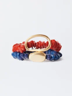 PARFOIS Pulsera El&aacute;stica Bicolor Multicor Best