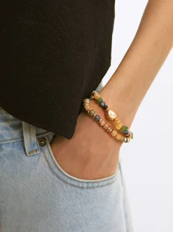 PARFOIS Pulsera El&aacute;stica Con Piedras Multicor Online