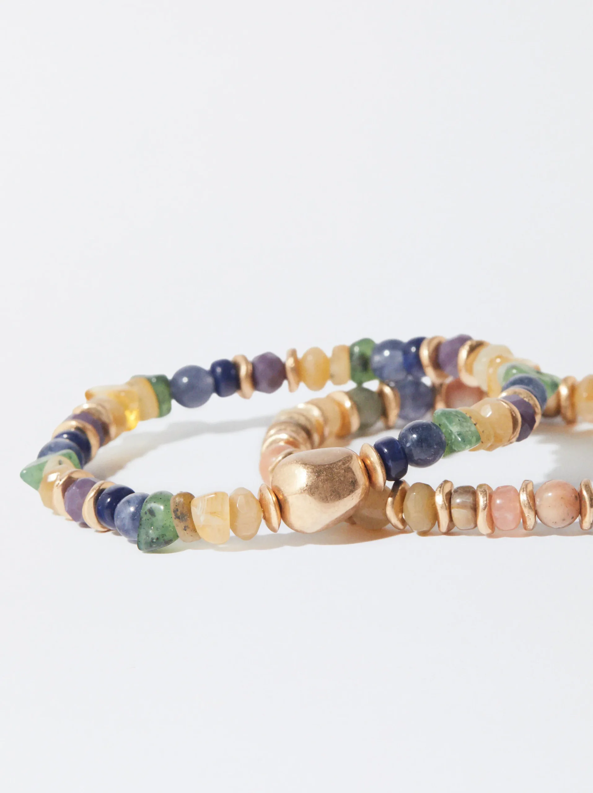 PARFOIS Pulsera Elástica Con Piedras Multicor Online