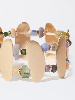 PARFOIS Pulsera El&aacute;stica Con Piedras Multicor Sale