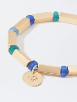 PARFOIS Pulsera El&aacute;stica Con Abalorios Multicor Cheap