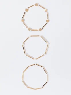 PARFOIS Pulsera El&aacute;stica Dorada Dorado Cheap