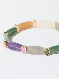 PARFOIS Pulsera El&aacute;stica Multicolor Multicor Fashion