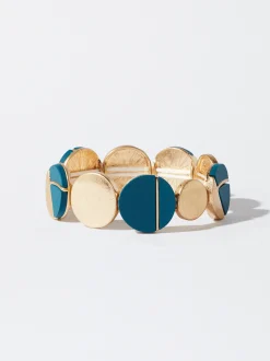 PARFOIS Pulsera El&aacute;stica Resina Verde Hot