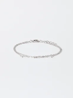 PARFOIS Pulsera Plateada Con Estrellas Plateado Cheap