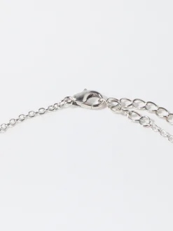 PARFOIS Pulsera Plateada Con Perlas Plateado Cheap