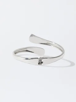 PARFOIS Pulsera Rígida Plateada Plateado Store