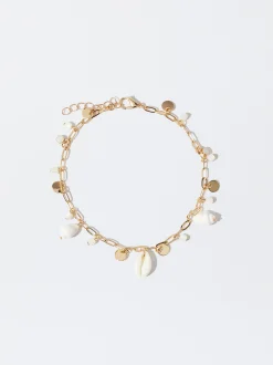 PARFOIS Pulsera Tobillera Con Concha Blanco Hot