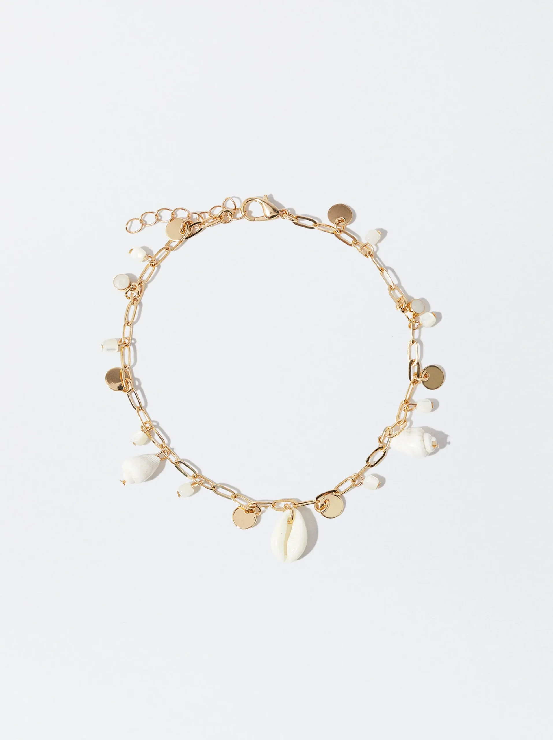 PARFOIS Pulsera Tobillera Con Concha Blanco Hot