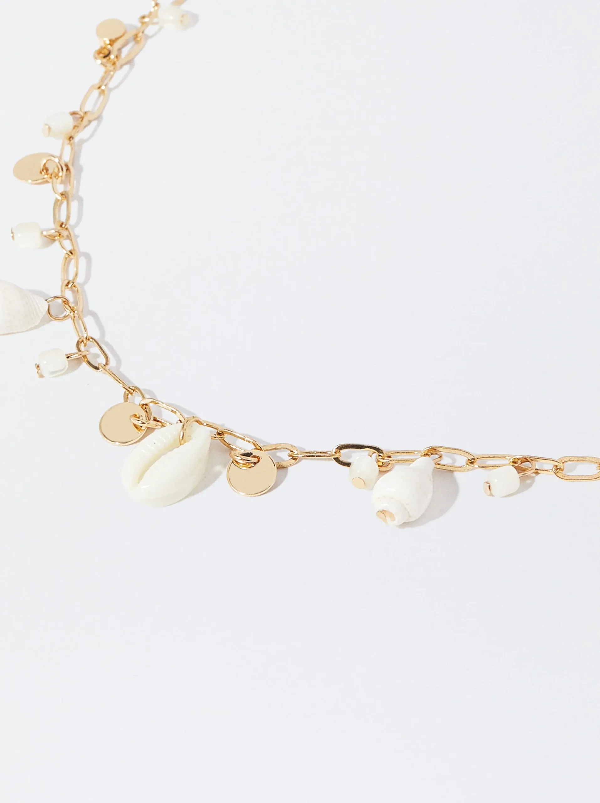 PARFOIS Pulsera Tobillera Con Concha Blanco Hot