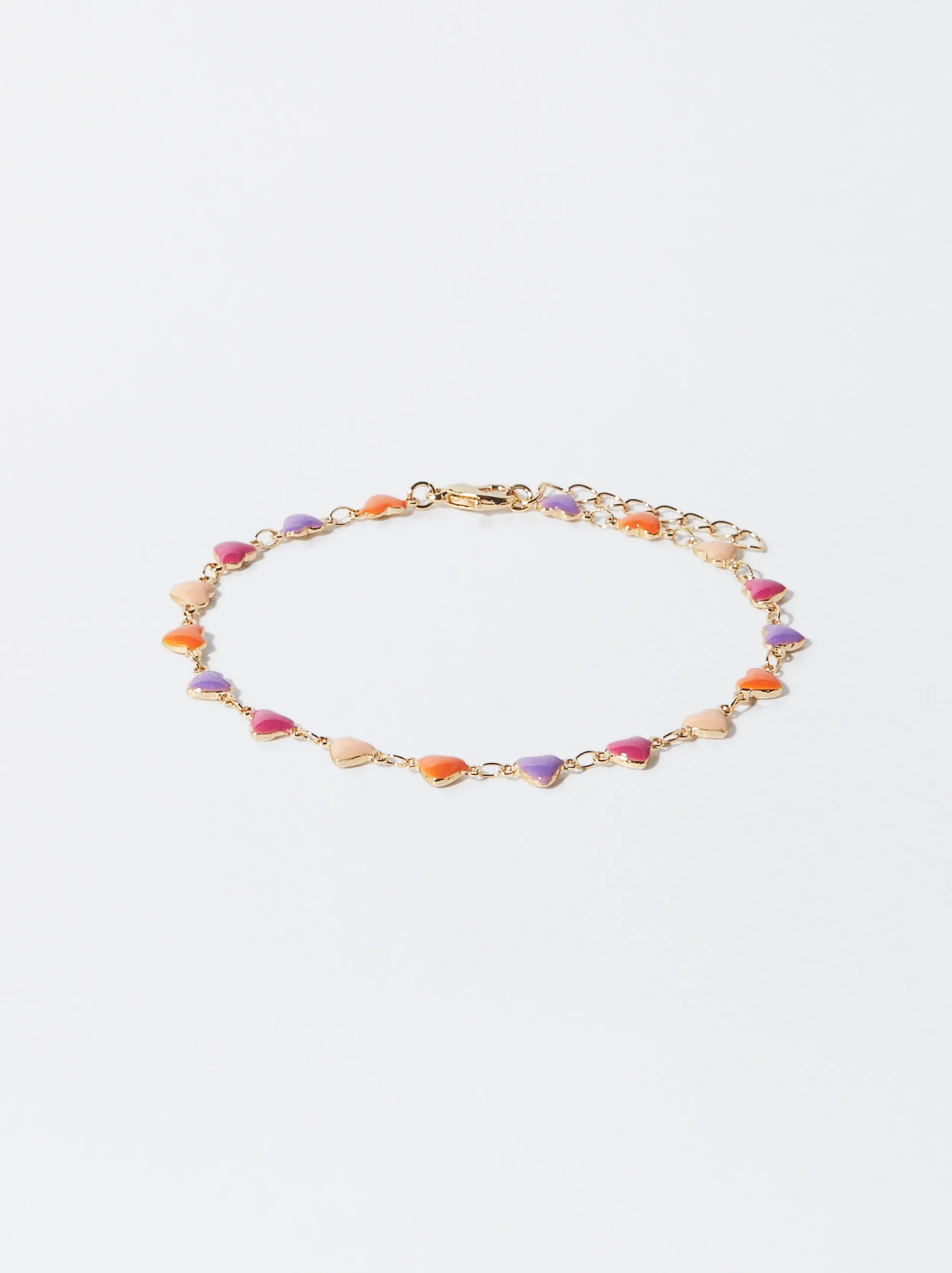 PARFOIS Pulsera Tobillera Con Corazones Multicor Flash Sale
