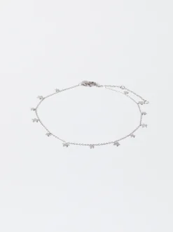 PARFOIS Pulsera Tobillera Con Estrellas Plateado Discount
