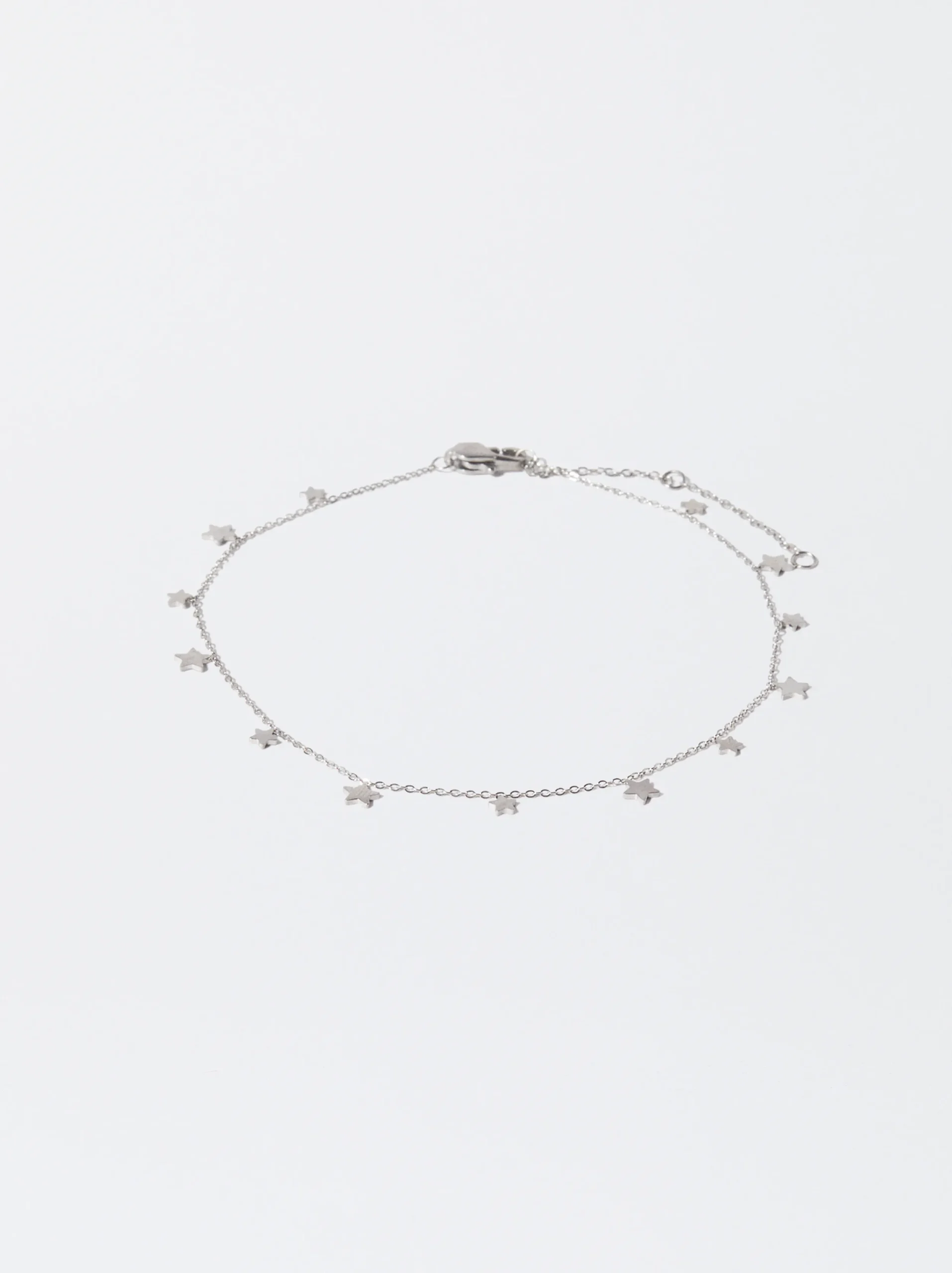 PARFOIS Pulsera Tobillera Con Estrellas Plateado Discount