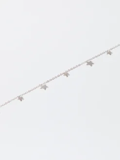 PARFOIS Pulsera Tobillera Con Estrellas Plateado Discount