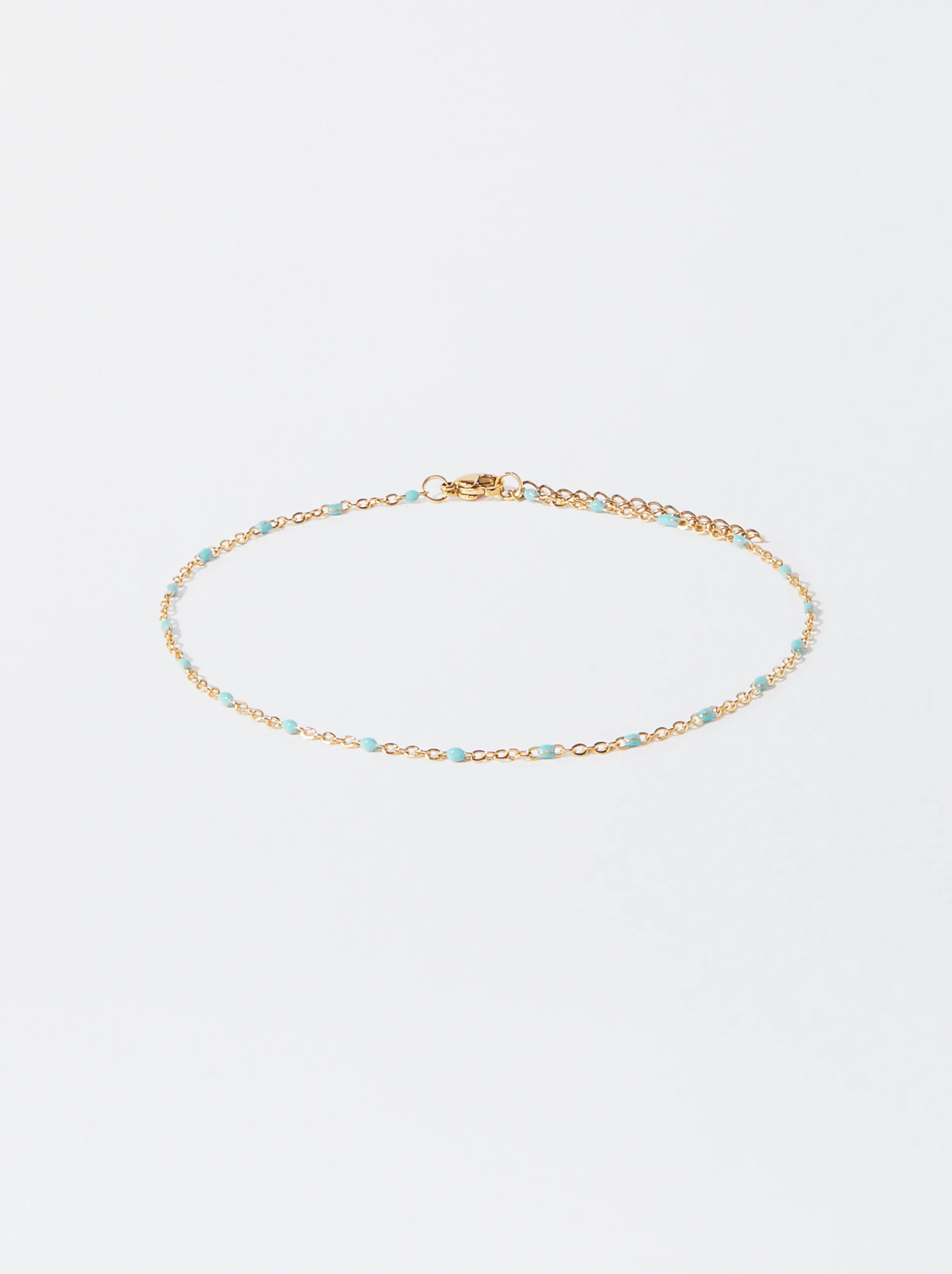 PARFOIS Pulsera Tobillera De Acero Esmaltada Violeta Cheap