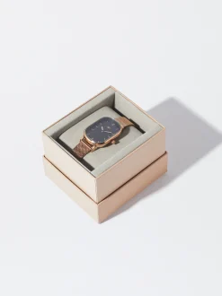 PARFOIS Reloj Acero Correa De Malla Met&aacute;lica Oro Rosa Clearance