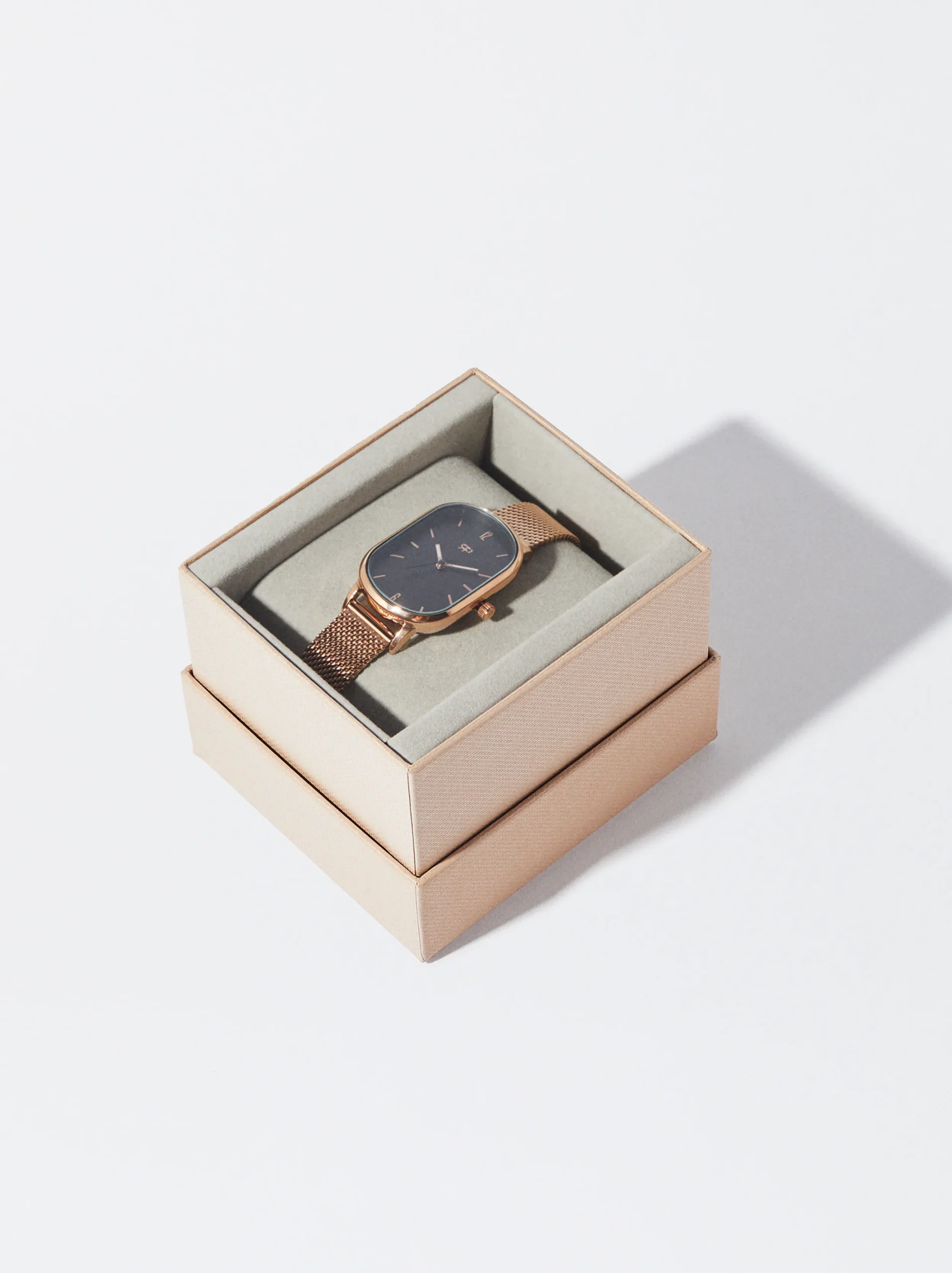 PARFOIS Reloj Acero Correa De Malla Met&aacute;lica Oro Rosa Clearance