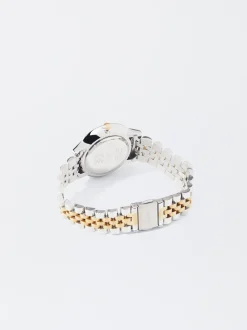 PARFOIS Reloj Com Pulsera De Acero Bicolor Verde Discount