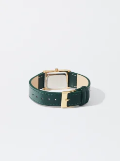 PARFOIS Reloj Con Caja Cuadrada Verde Cheap