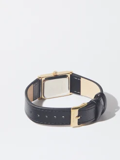 PARFOIS Reloj Con Caja Cuadrada Negro Clearance