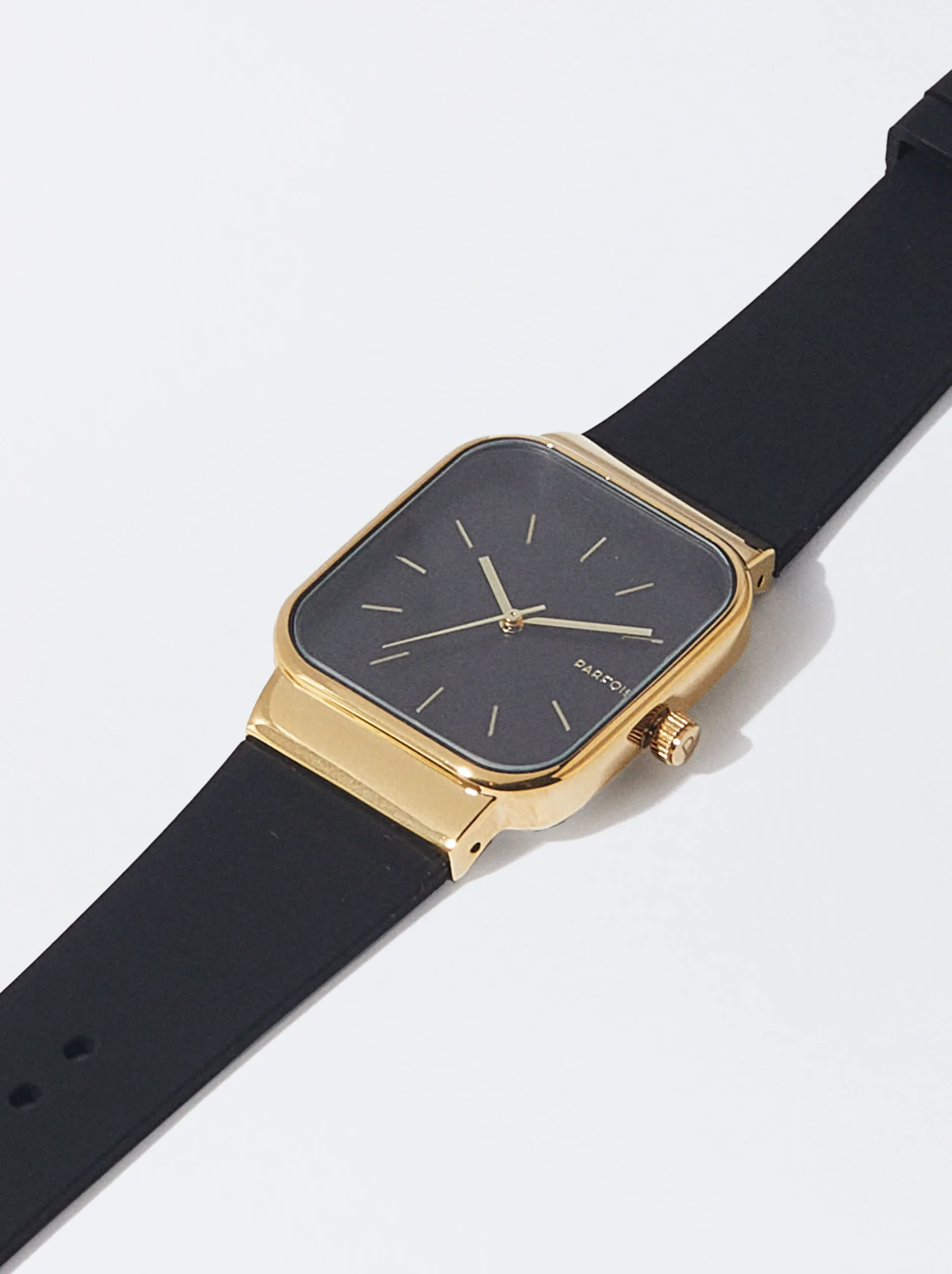 PARFOIS Reloj Con Correa De Silicona Negro Clearance
