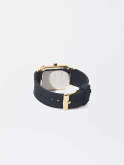 PARFOIS Reloj Con Correa De Silicona Negro Clearance