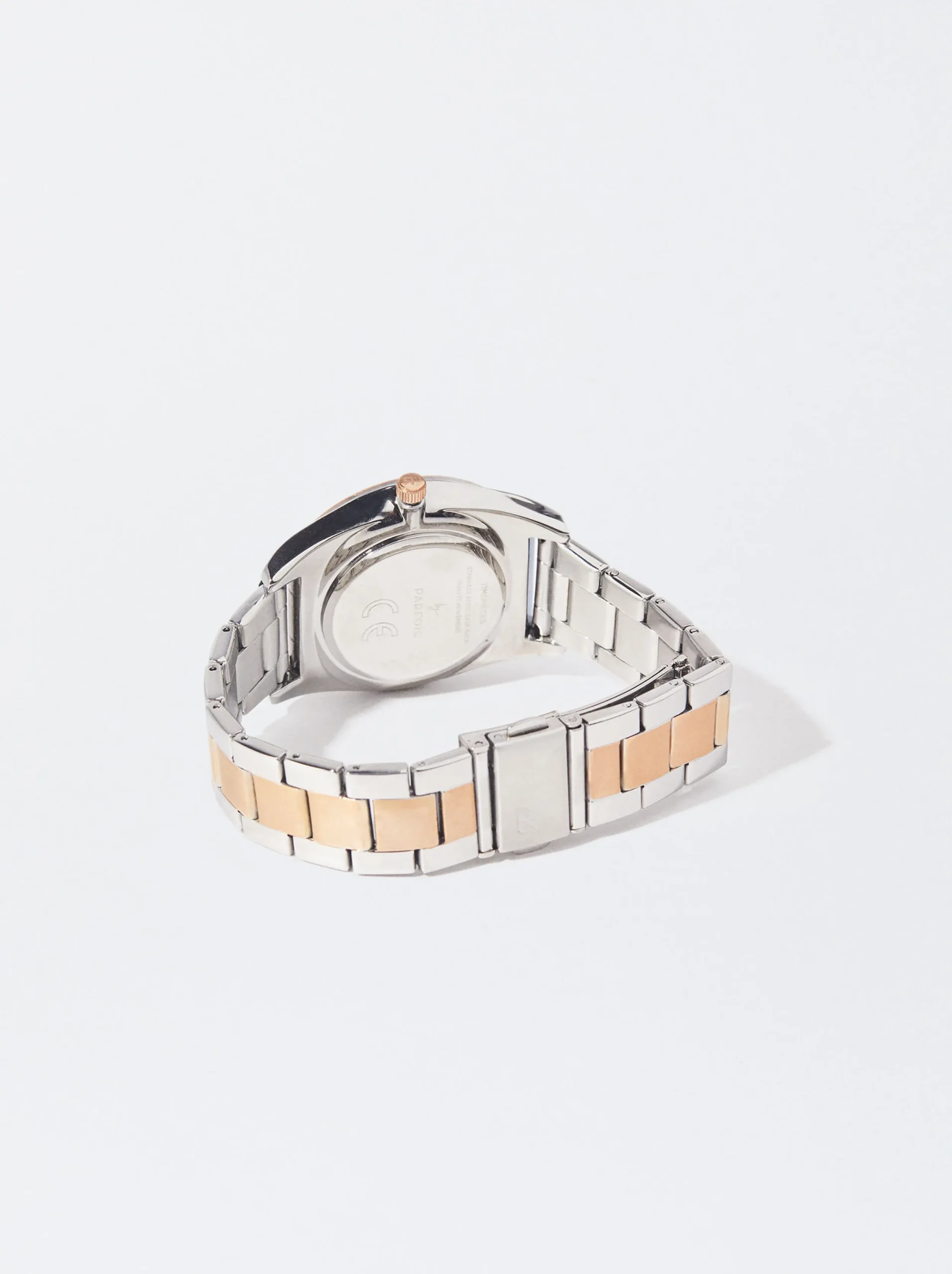 PARFOIS Reloj Con Pulsera De Acero Bicolor Multicor Flash Sale