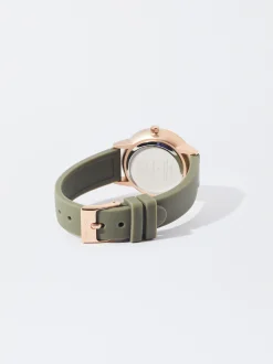 PARFOIS Reloj Correa De Silicona Caqui Hot