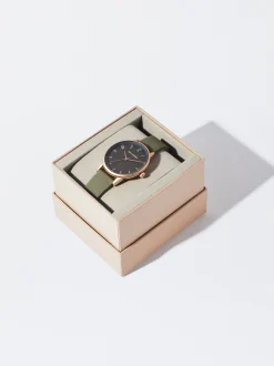 PARFOIS Reloj Correa De Silicona Caqui Hot
