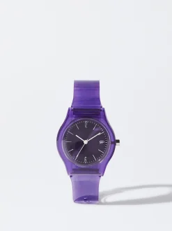 PARFOIS Reloj Correa De Silicona Violeta Store