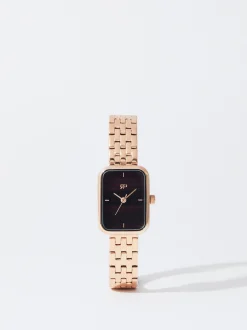 PARFOIS Reloj De Acero Caja Con Strass Burdeos Clearance