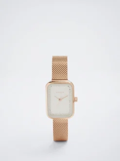 PARFOIS Reloj De Acero Con Caja Cuadrada Oro Rosa Online