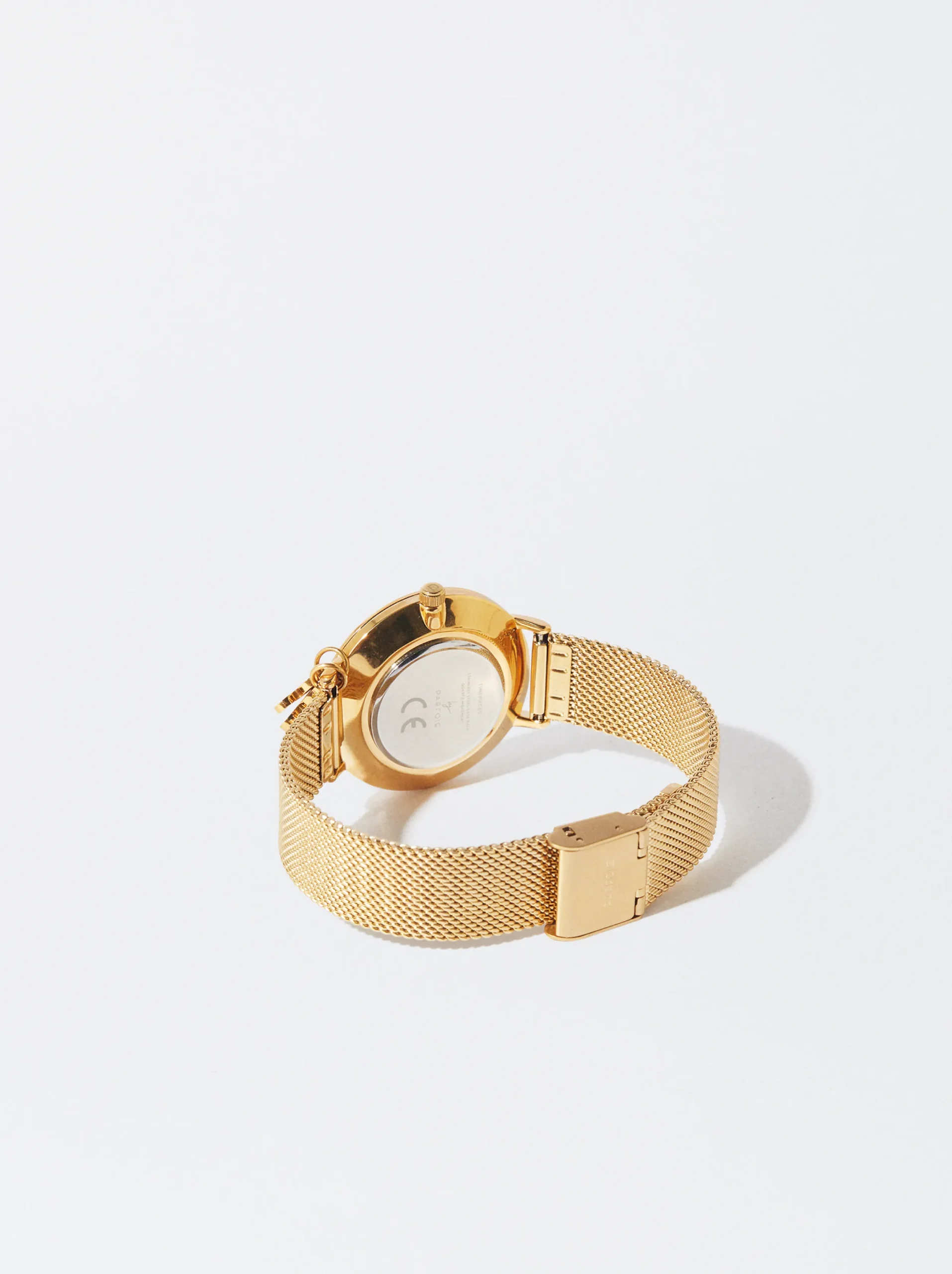 PARFOIS Reloj De Acero Con Corazones Dorado Clearance