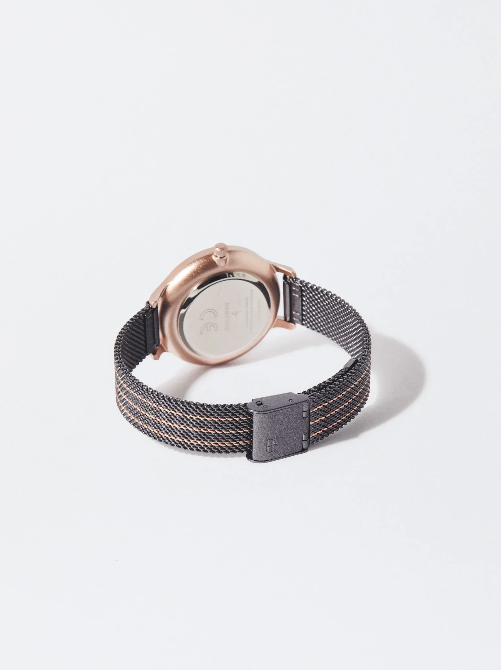 PARFOIS Reloj De Acero Correa De Malla Metálica Negro Cheap