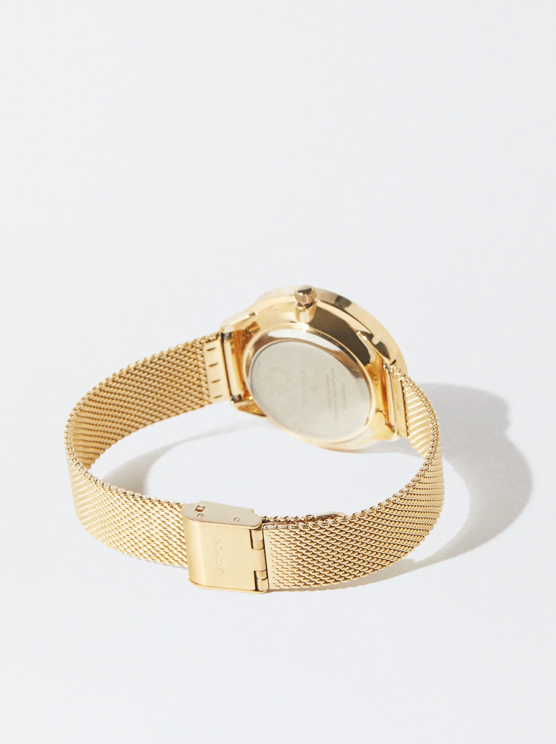 PARFOIS Reloj De Acero Correa De Malla Met&aacute;lica Dorado Outlet
